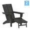 Flash Furniture Black Adirondack Chairs with Ottoman-Cupholder, 2PK 2-LE-HMP-1045-110-BK-GG - alternate 8